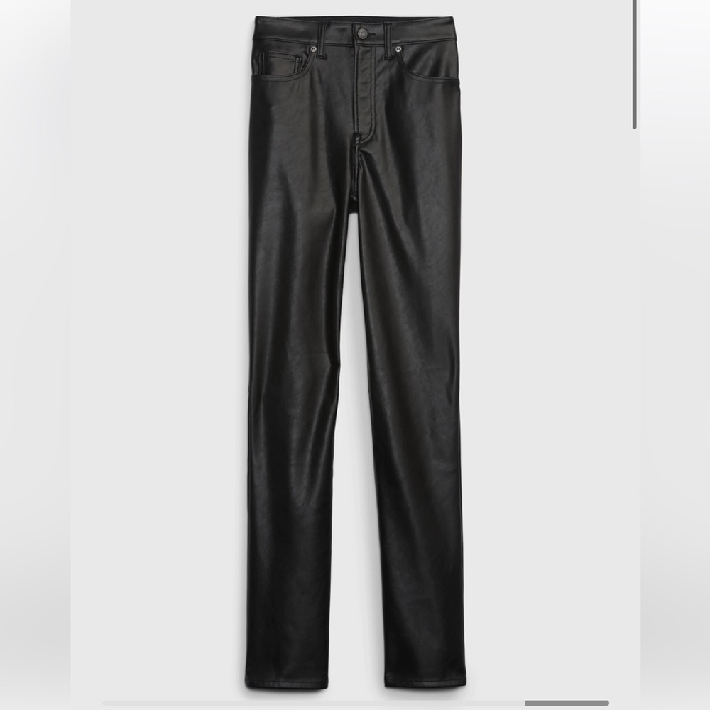 High Rise Faux-Leather Vintage Slim Jeans size 30 / 10 - Picture 6 of 9